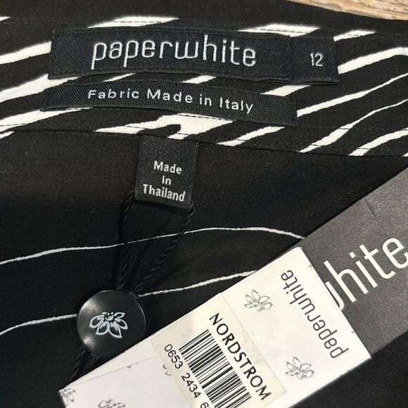 NWT Ladies Paperwhite Black/White Blouse size 12 - Picture 5 of 5